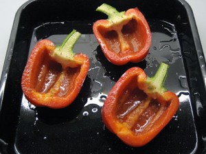 doldurulmuş kırmızı biber.